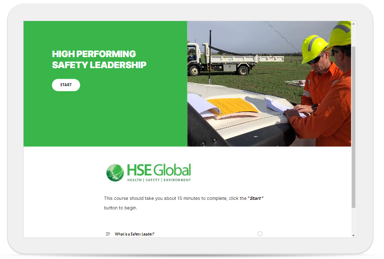 high performing safety leadership refresher module